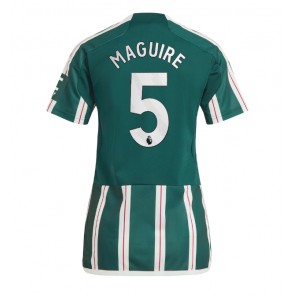 Manchester United Harry Maguire #5 Koszulka Wyjazdowych Kobiety 2023-24 Krótki Rękaw